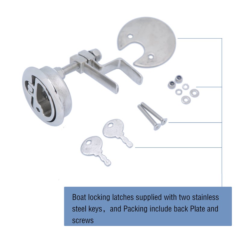 Thorn Cam Latch Boat Hatch Latches Locking Style Marine 316 Stainless Steel 2pcs - Image 3